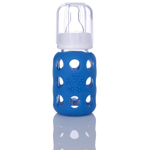 Biberon en verre Weego 120 ml - bleu océan